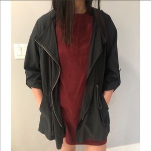 Forever 21 Black Flowy Jacket Size: S